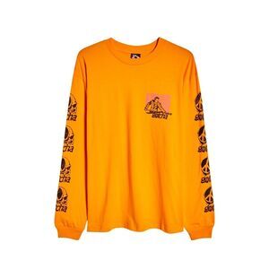 NEW NWT GOTCHA Break Em Long Sleeve Graphic Tee Orange Autumn Glory Sz Medium M